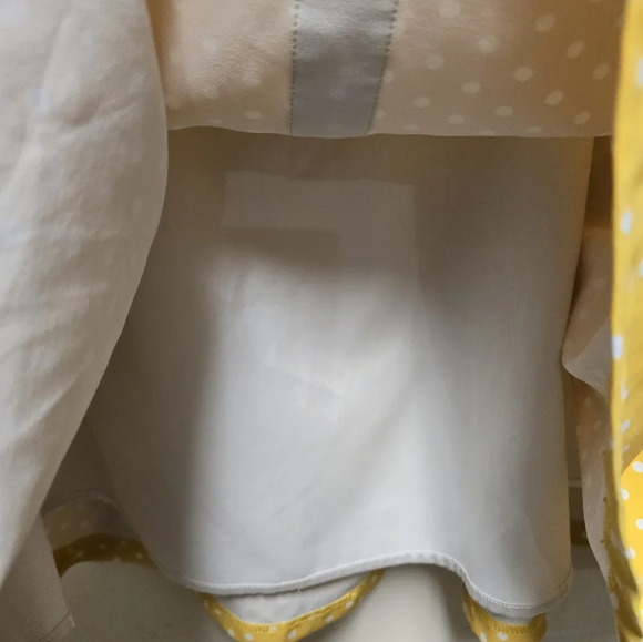 Modcloth Womens Yellow Polka Dot A-Line Swing Belted Skirt Plus Size 2X Pockets - Picture 6 of 13